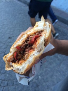 Meat Sandwich From Gala Kokorec Food Truck, Istanbul