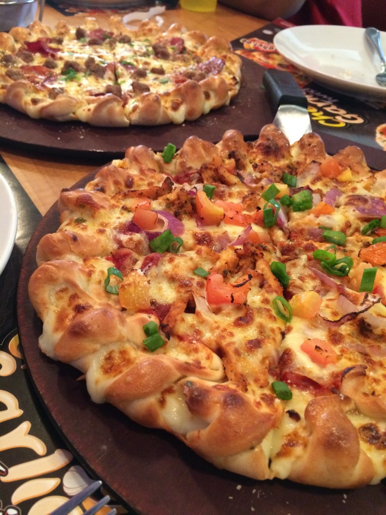 Chicken Fajita Pizza and Meat Feast Pizza At Pizza Hut, Ajman, UAE