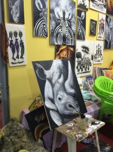 Artwork, African Pavilion, Global Village, Dubai, UAE