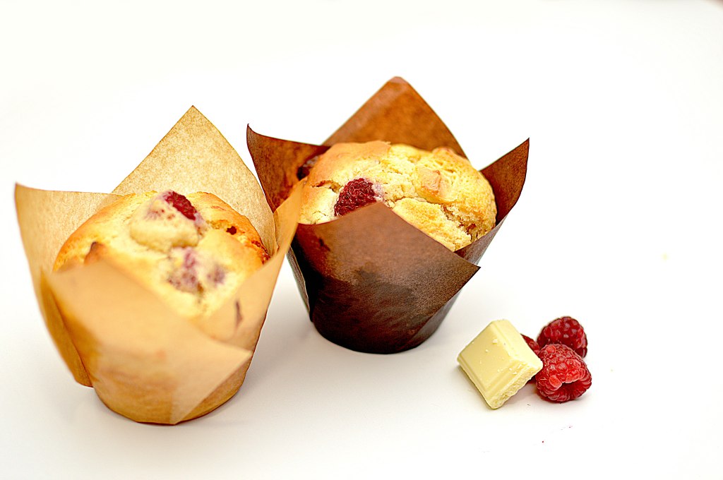 Raspberry and White Chocolate Muffins