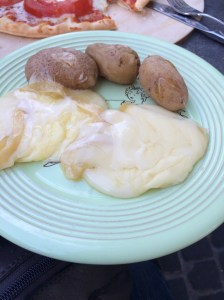 Raclette With Boiled Potatoes, Cafe Pavillon Longemalle, Geneva, Switzerland