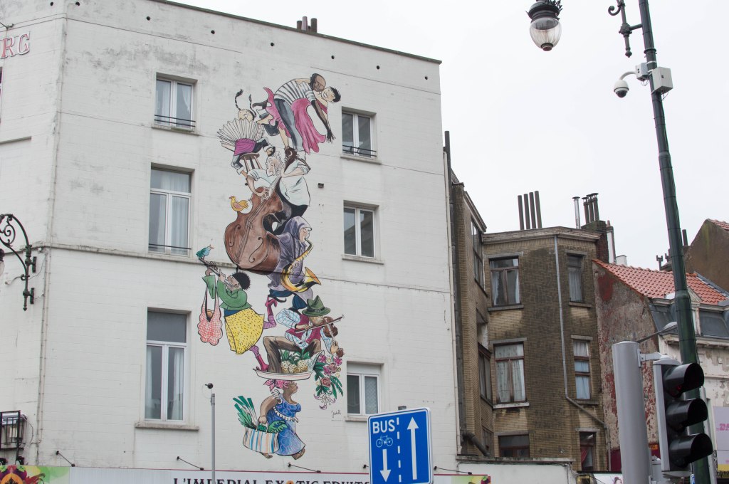 Cartoon People, Graffiti Street Art, Brussels, Belgium