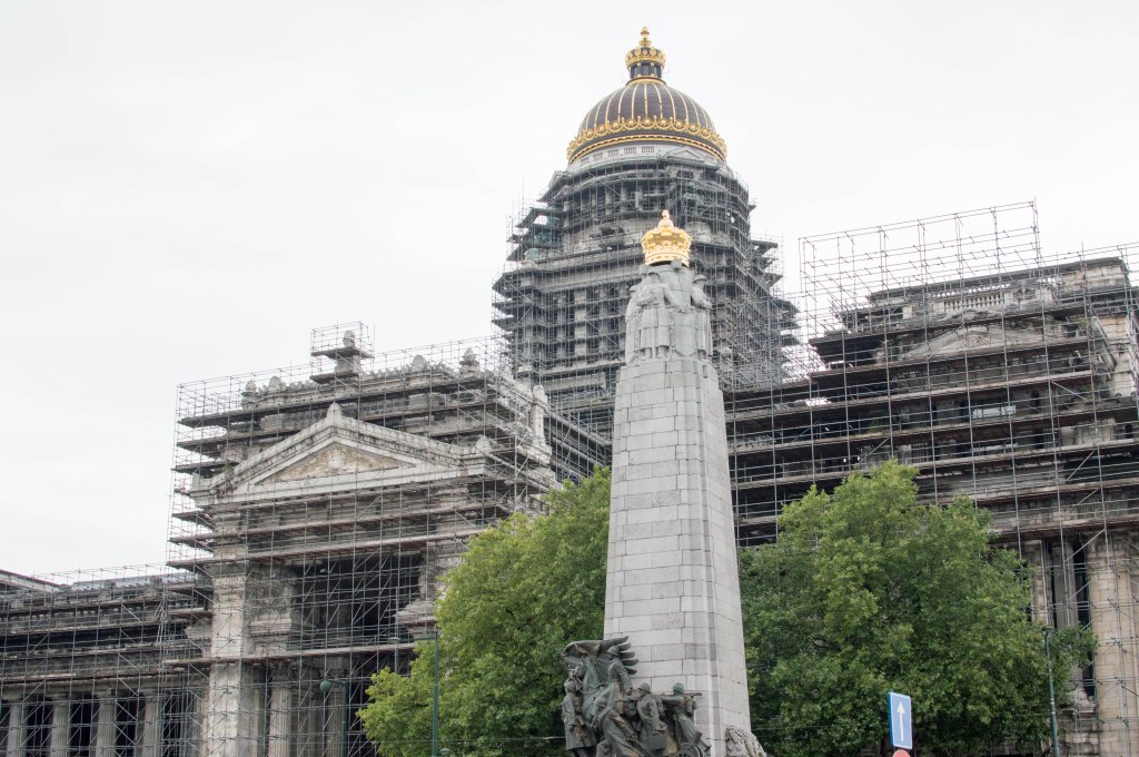 Construction work at the Justice Palace, Palais de Justice, Brussels, Belgium