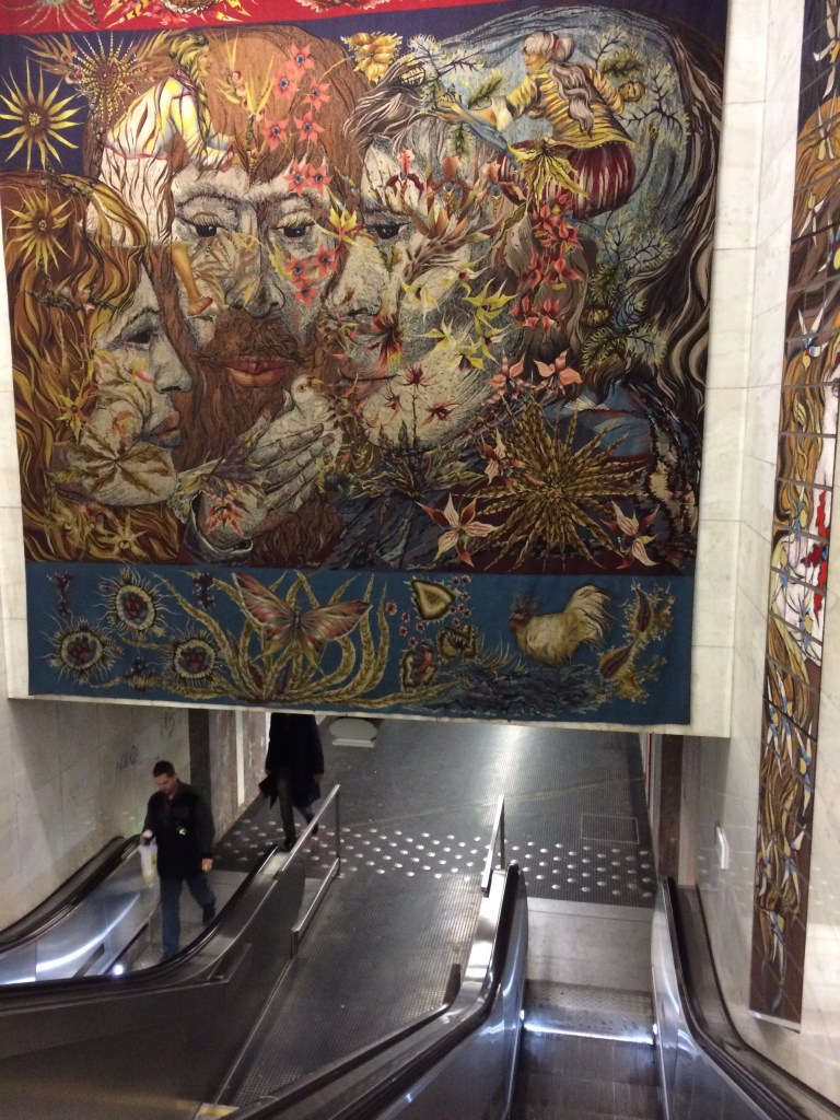 Escalators Down To The Metro, Brussels, Belgium