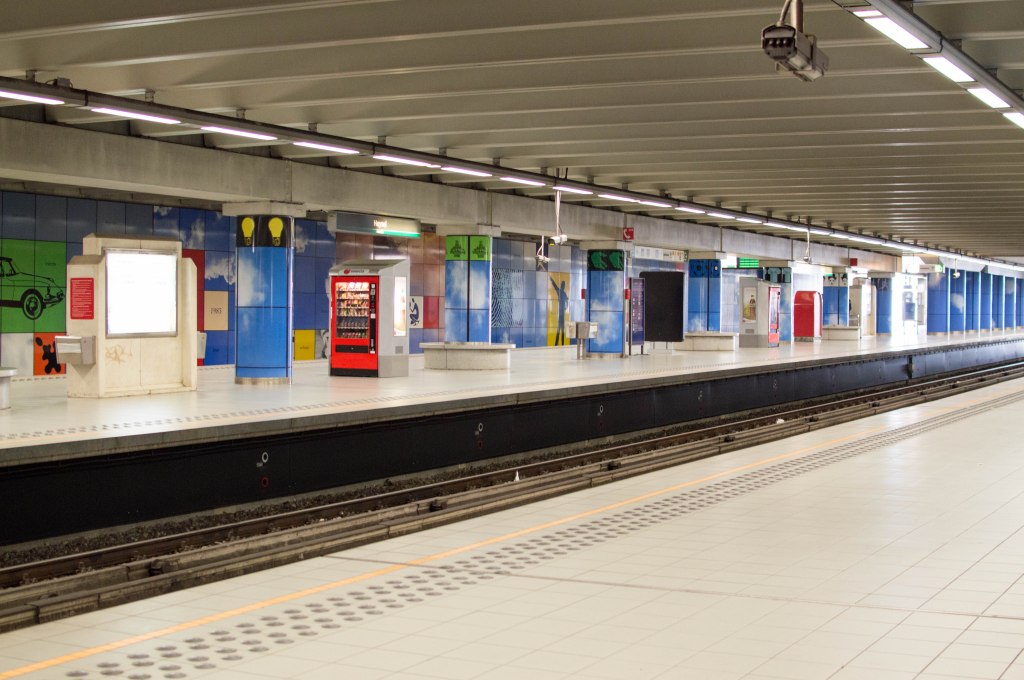 Metro Platform, Brussels, Belgium