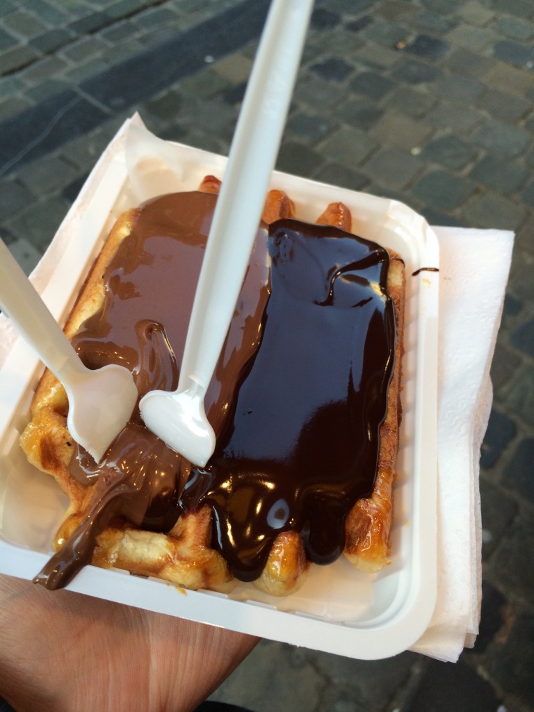 Milk And Dark Chocolate Waffle, The Waffle Factory, Brussels
