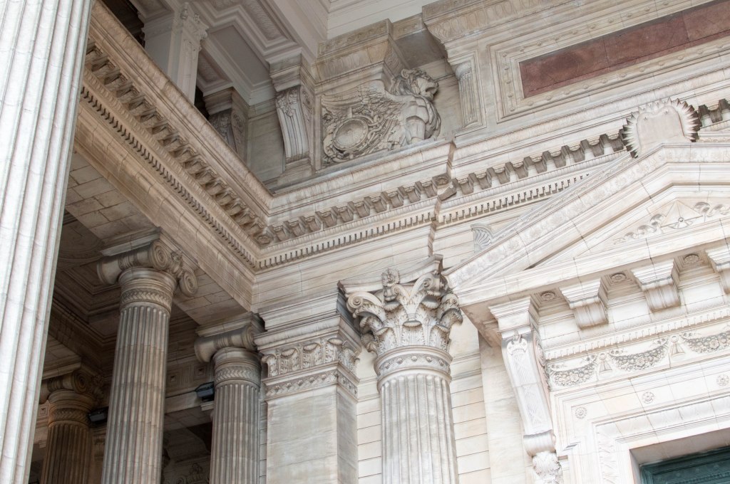 Pillars At Justice Palace, Palais de Justice, Brussels, Belgium