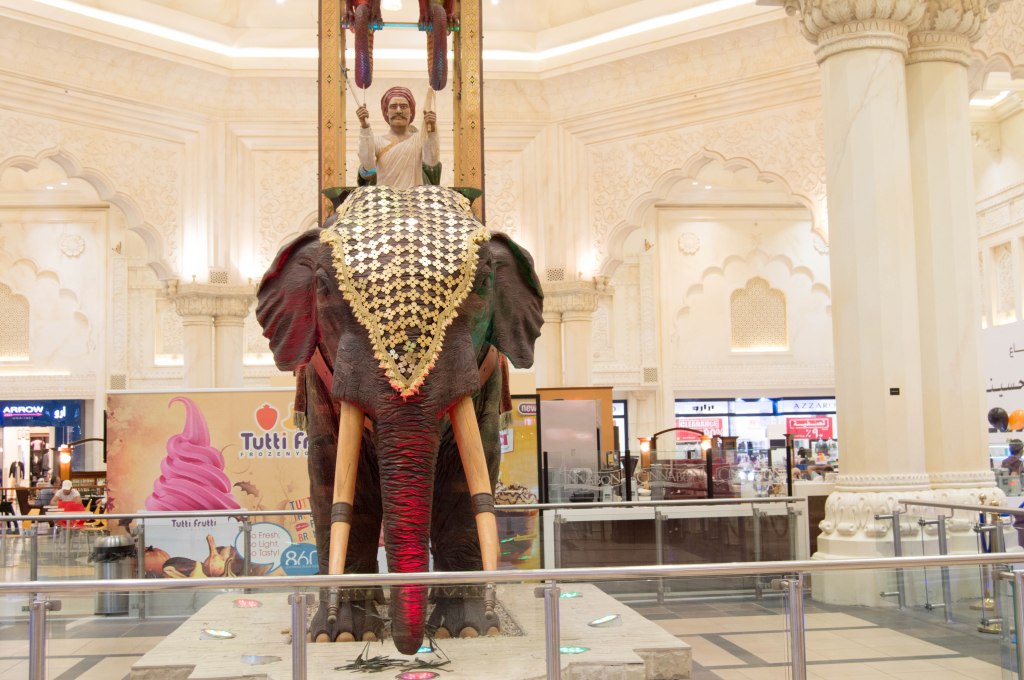 Elephant, India Court, Ibn Battuta Mall. Dubai, UAE