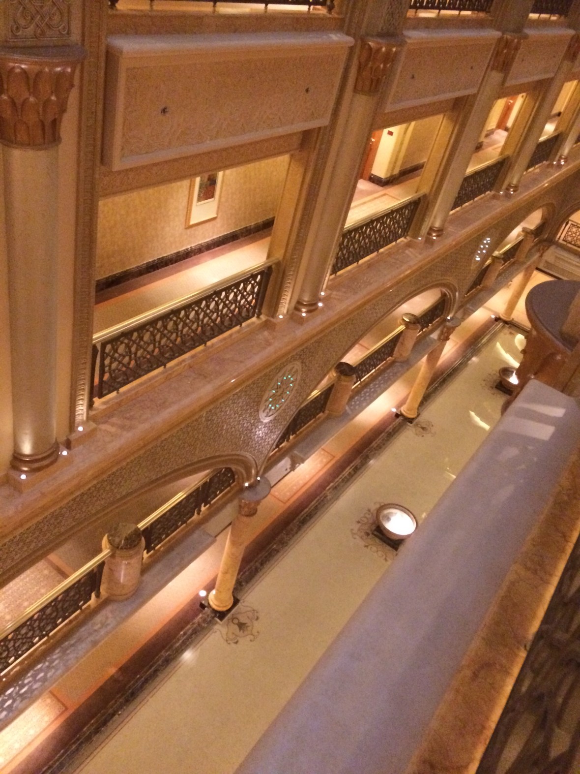 Looking Down, Emirates Palace Hotel, Abu Dhabi, UAE