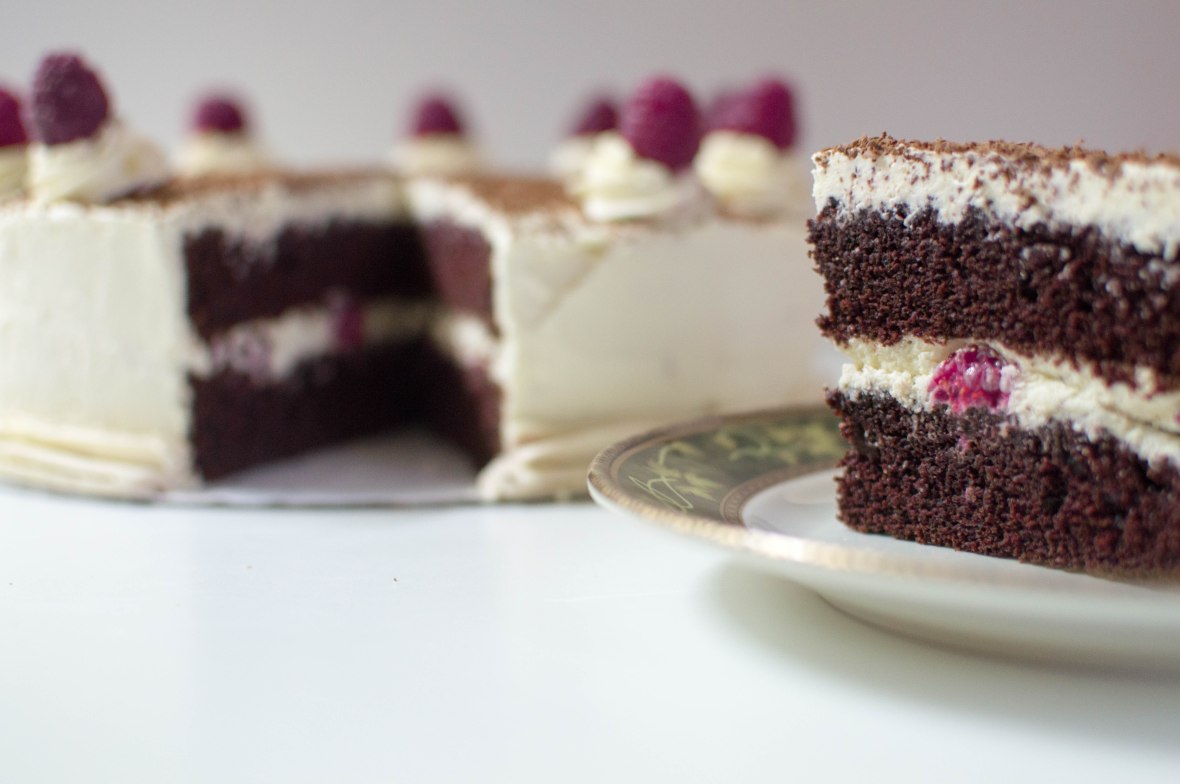 Chocolate Cake With Raspberry &amp; Cream Icing