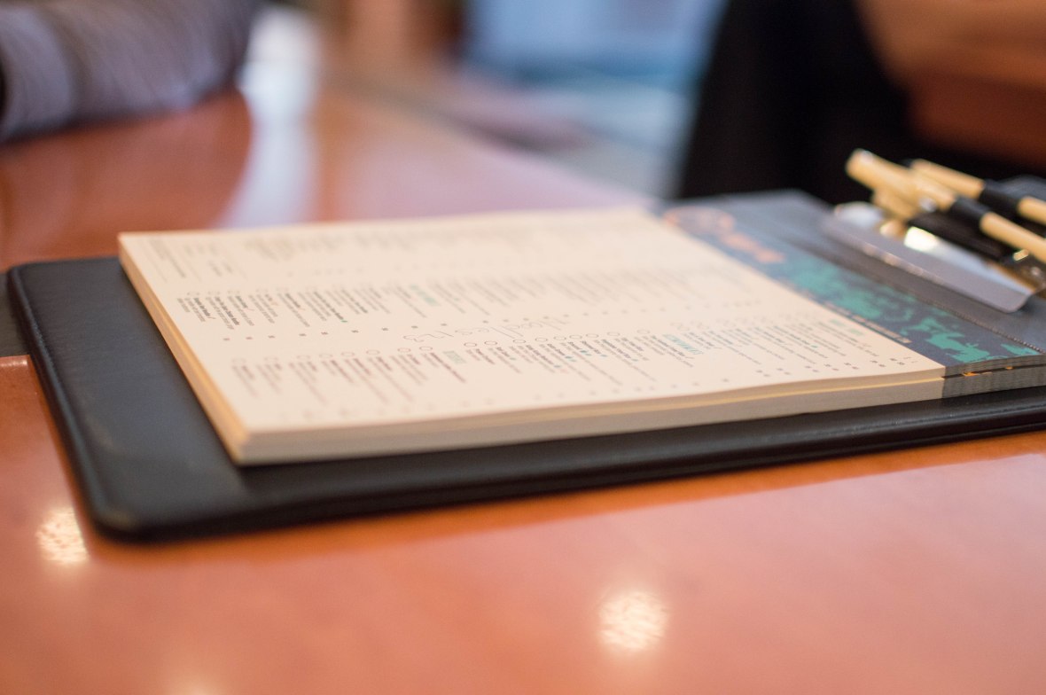 Menu, The Noodle House, Gloria Hotel, Dubai, UAE