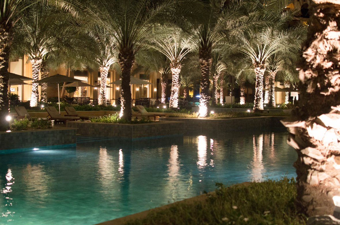 Pool And Palm Trees, Hilton Resort, Ras Al Khaimah, UAE