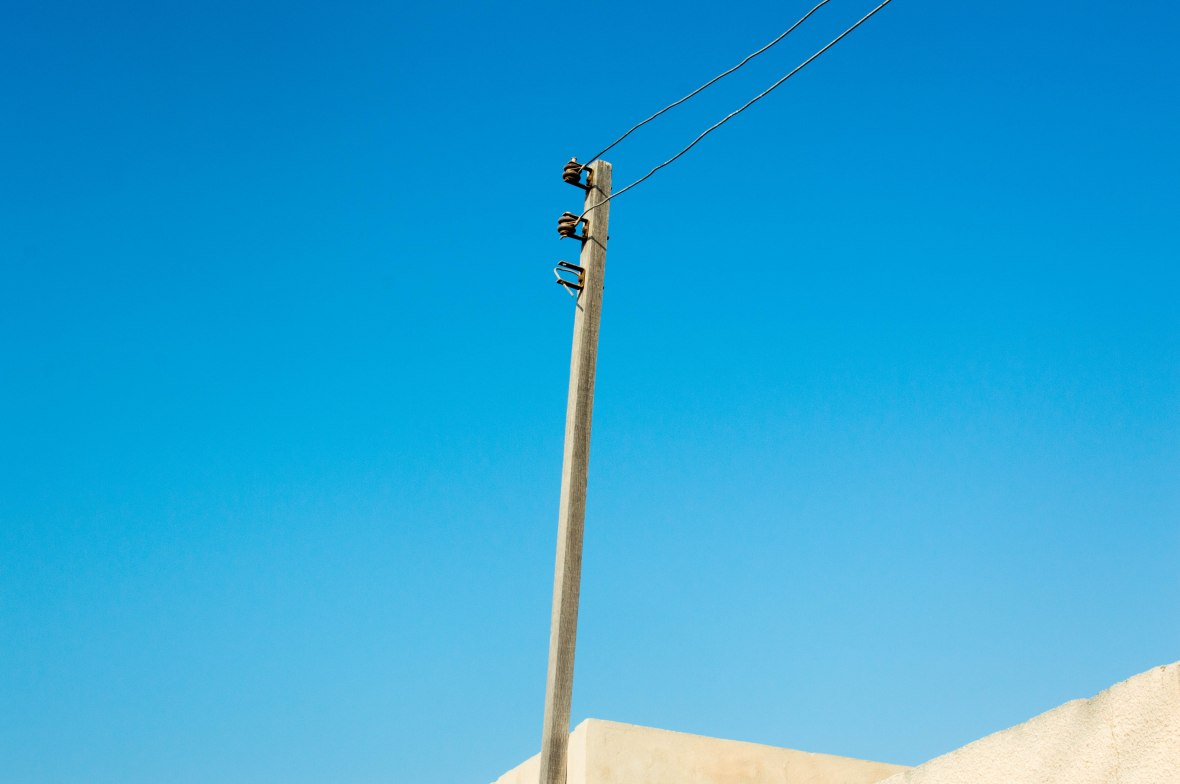 Broken Telephone Lines, Abandoned City, Al Jazirat Al Hamra, Ras Al Khaimah, UAE