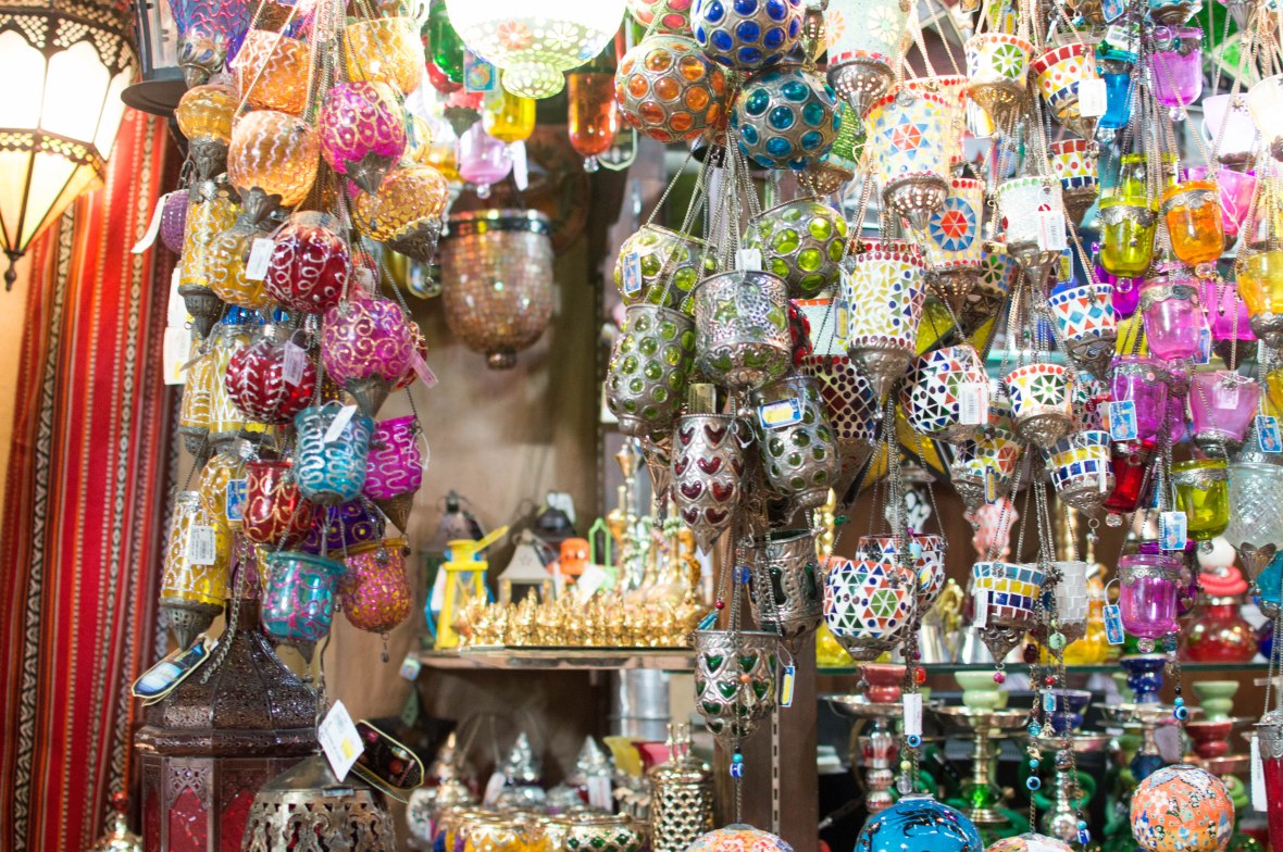 Colourful Lamps For Sale, Madinat Jumeirah, Dubai, UAE