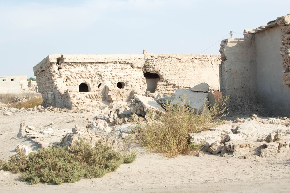 Cracked And Falling Walls, Abandoned City, Al Jazirat Al Hamra, Ras Al Khaimah, UAE