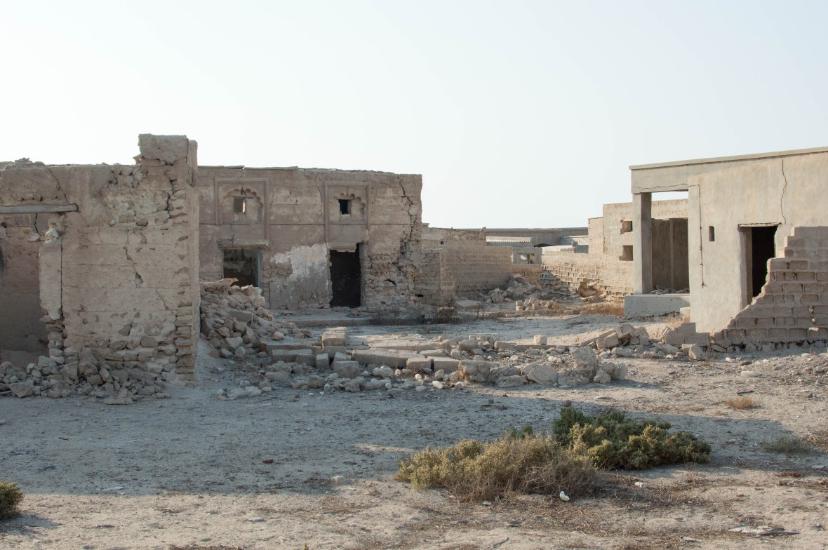 Crumbled Walls In The Abandoned City, Al Jazirat Al Hamra, Ras Al Khaimah, UAE