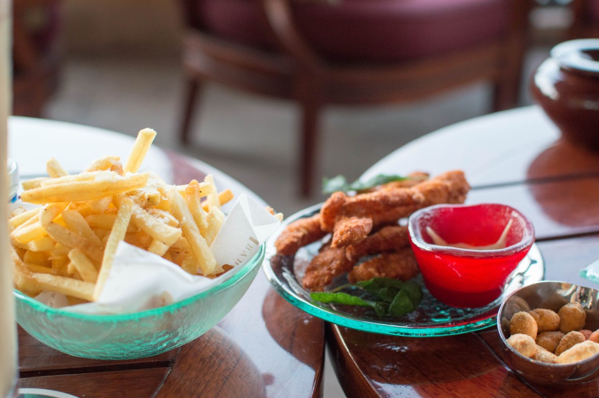 Haddock Goujons With Tartare Sauce And Fries, Bahri Bar, Madinat Jumeirah, Dubai, UAE