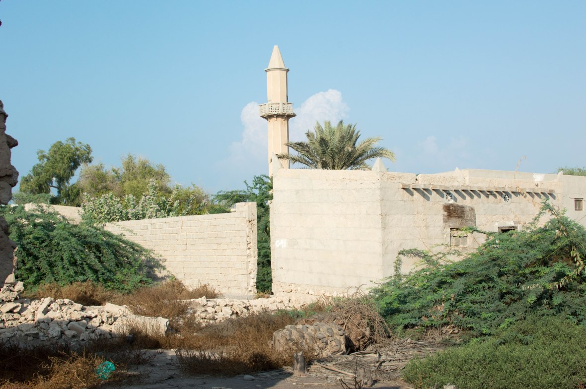 Looking Up At The Mosque Minaret, Abandoned City, Al Jazirat Al Hamra, Ras Al Khaimah, UAE