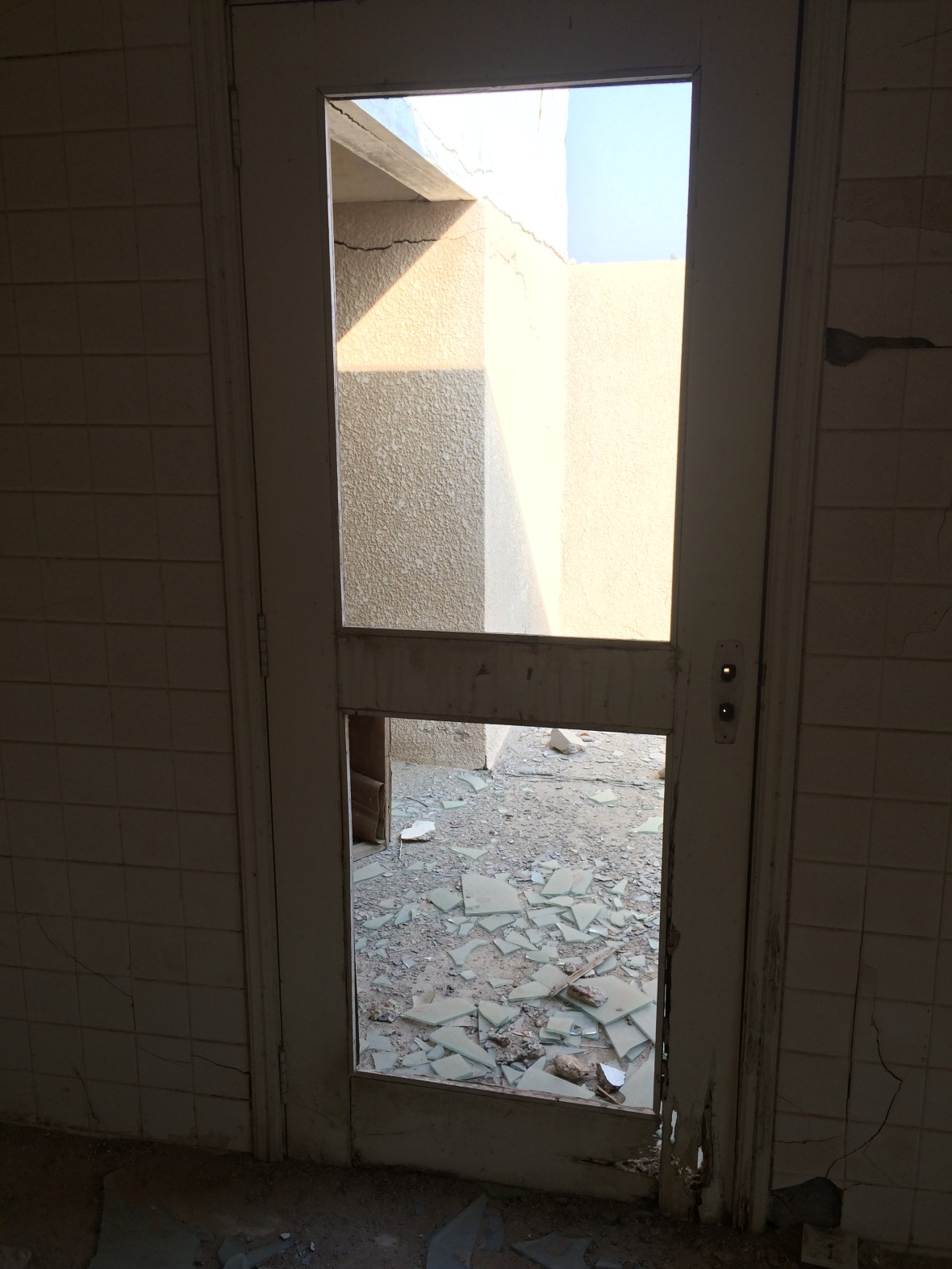 Shattered Glass Through A Broken Door, Al Jazirat Al Hamra, Ras Al Khaimah, UAE