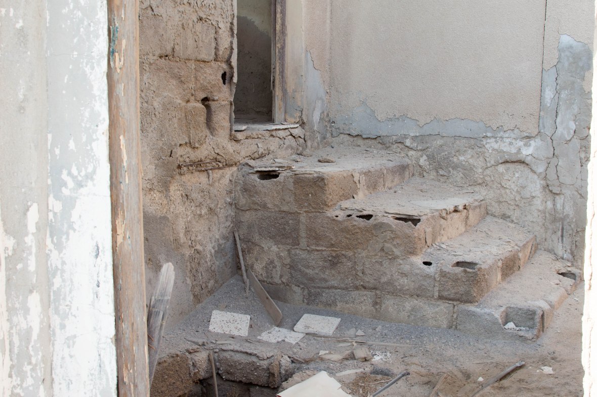 Stairs To A House, Abandoned City, Al Jazirat Al Hamra, Ras Al Khaimah, UAE