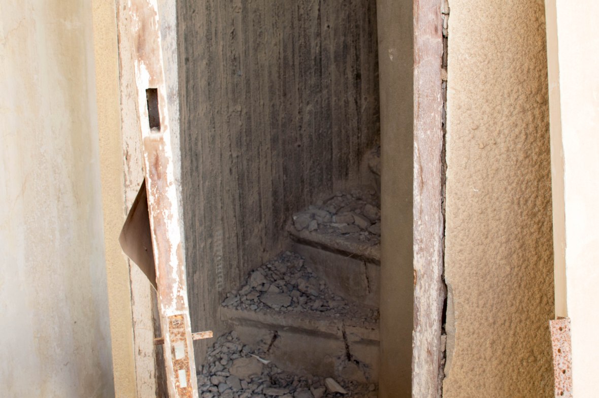 Stairs To Minaret, Mosque, Abandoned City, Al Jazirat Al Hamra, Ras Al Khaimah, UAE