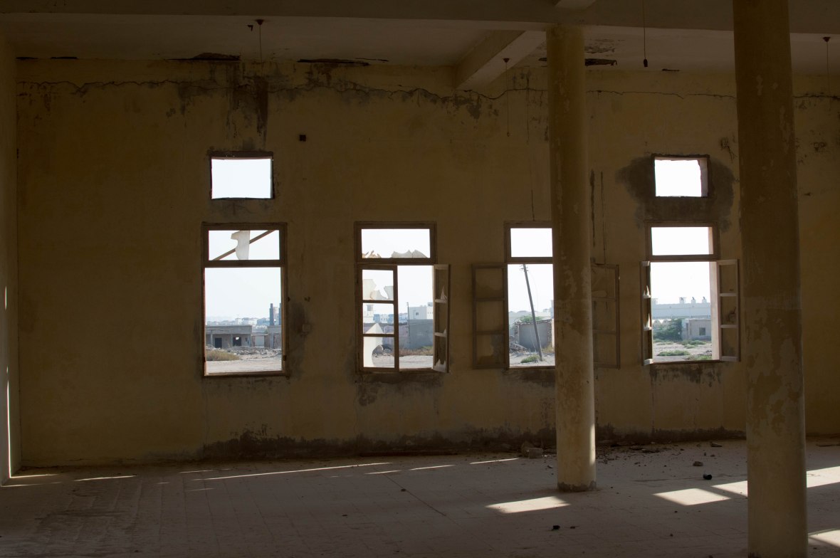 View From Prayer Hall, Mosque, Abandoned City, Al Jazirat Al Hamra, Ras Al Khaimah, UAE