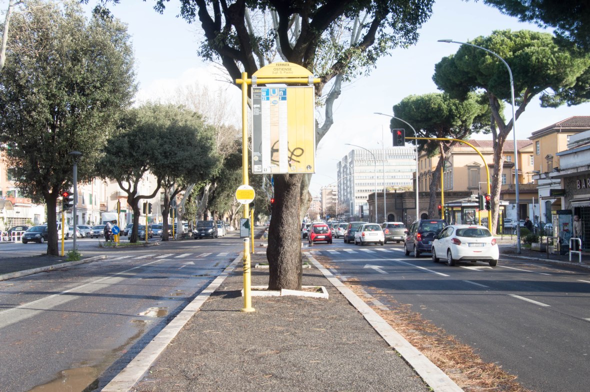 Bus Stop, Via Ostiense, Rome, Italy