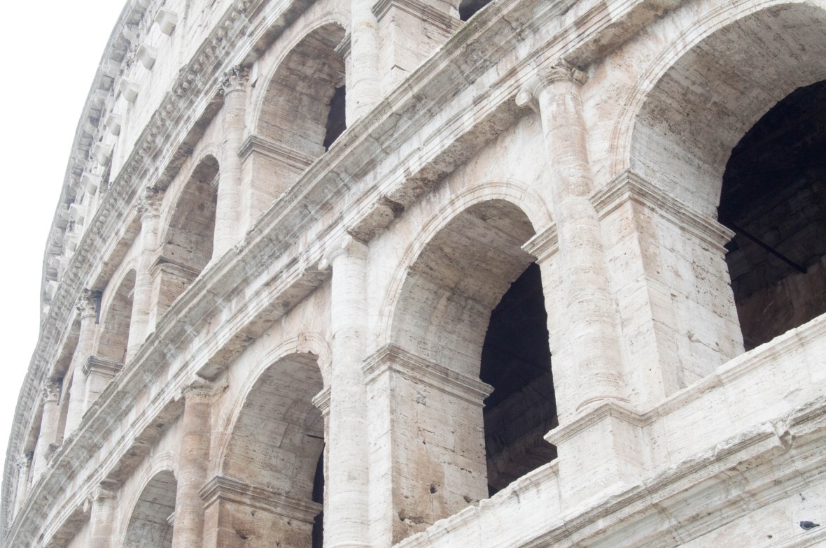 Close Up, Colosseum, Flavian Amphitheatre, Rome, Italy