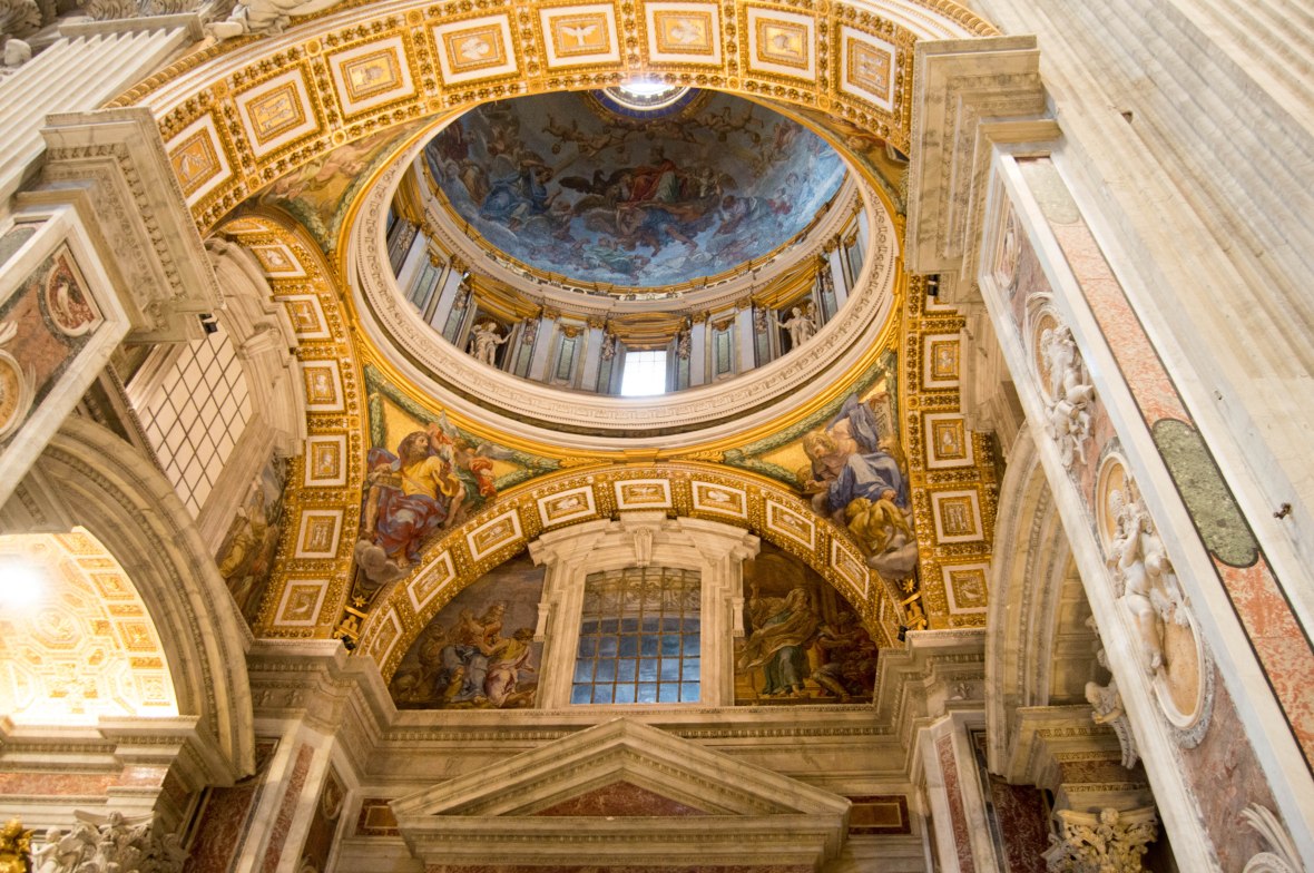 Dome, Ceiling Paintings, Basilica Di San Pietro, Vatican