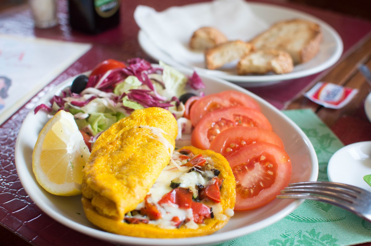 Eggs With Veg, Nova Caffe, Rome, Italy