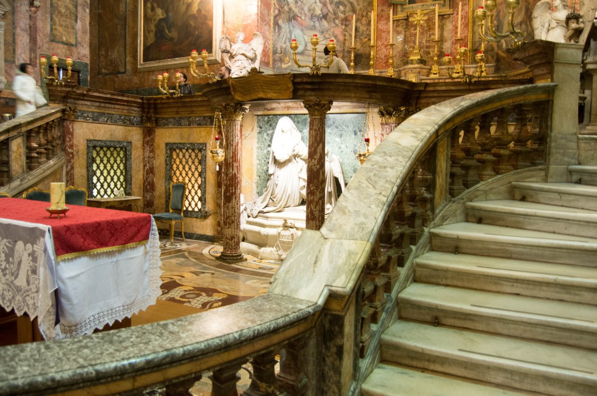 Stairs And Alter, Basilica Di Santa Francesca Romana, Rome, Italy