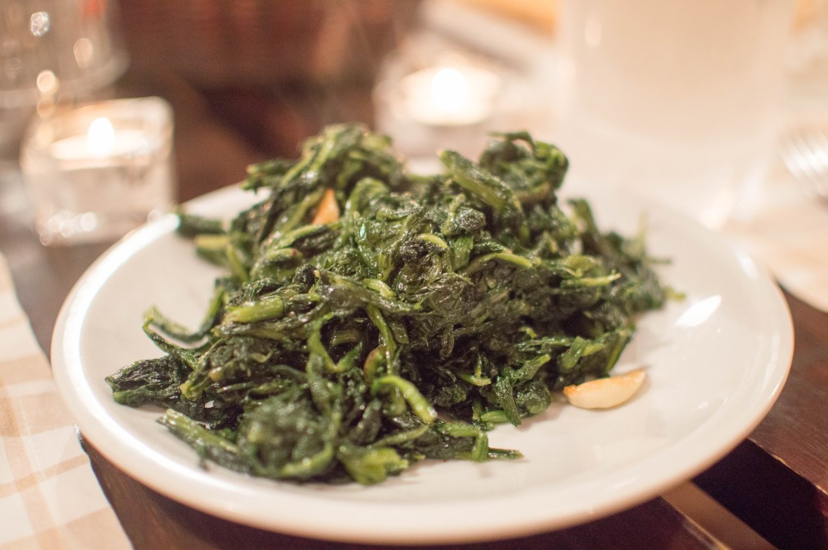 Verdura Ripassata, Trattoria Papa Re, Rome, Italy