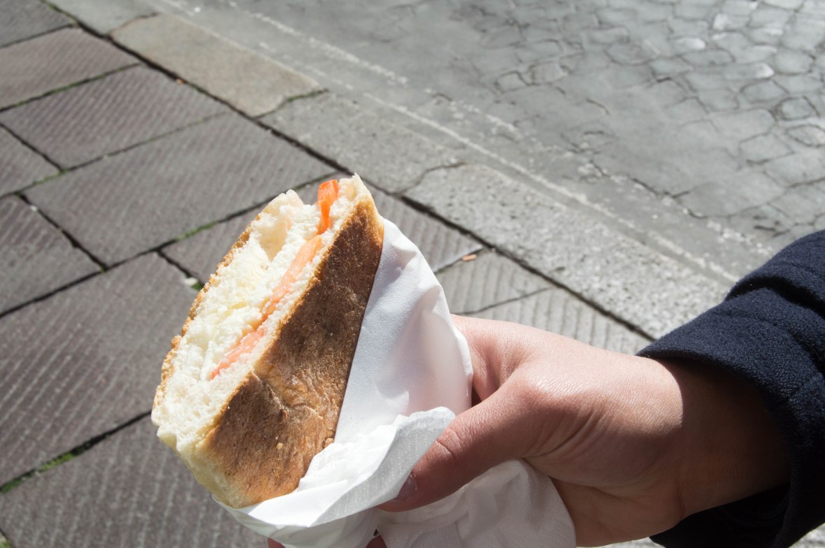 Cheese &amp; Tomato Sandwich, Rome, Italy
