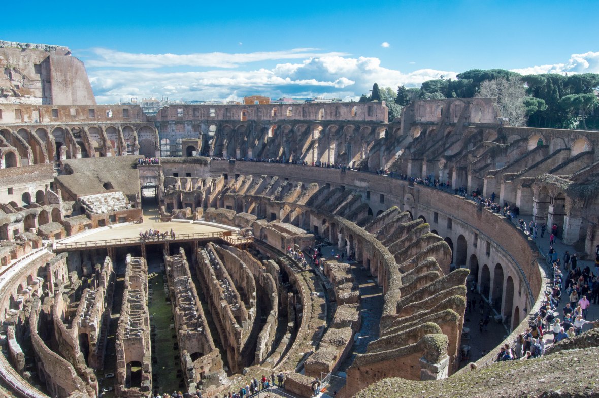 Looking Down From The Third Floor, Colosseum, Rome, Italy