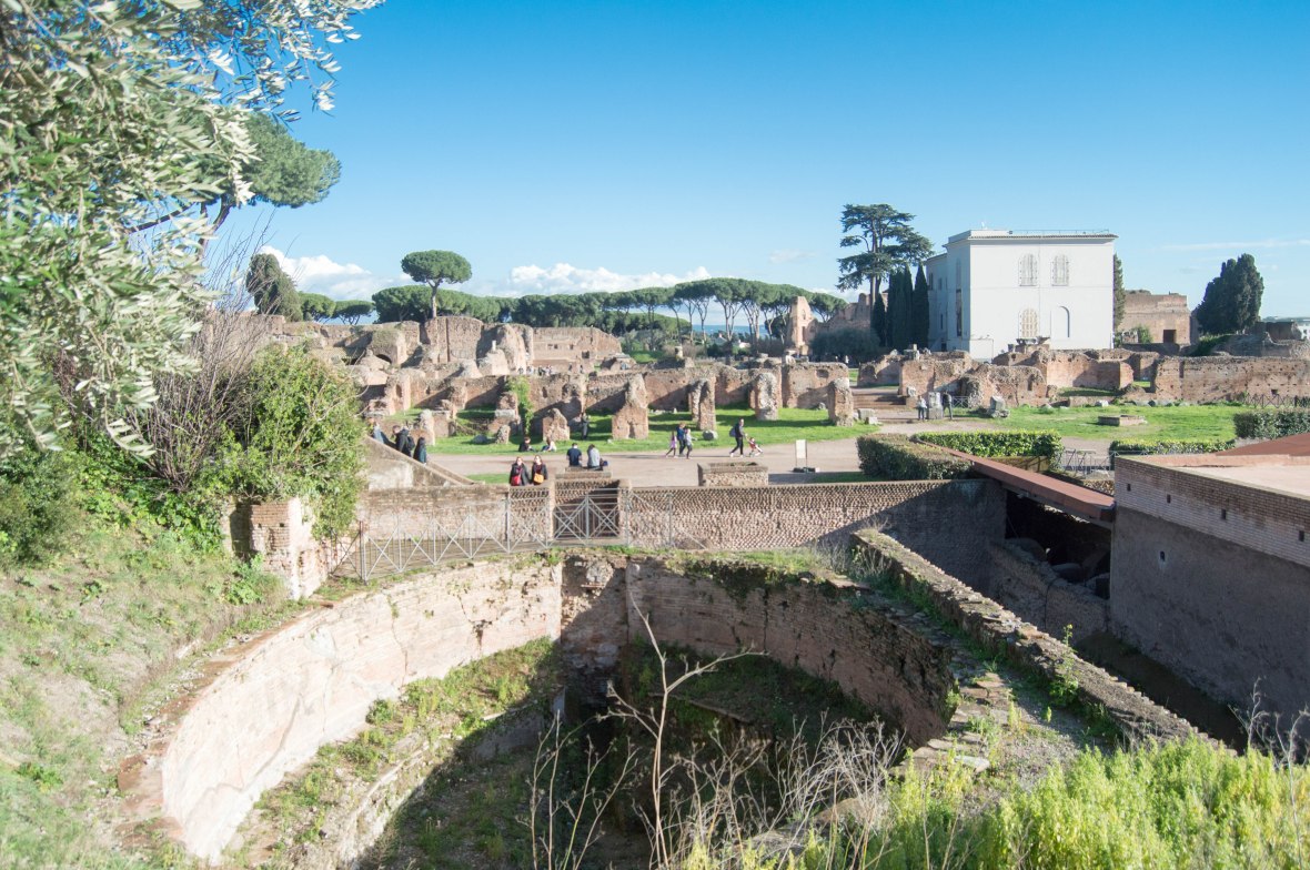 Oval Pool, Palatine Hill, Rome, Italy