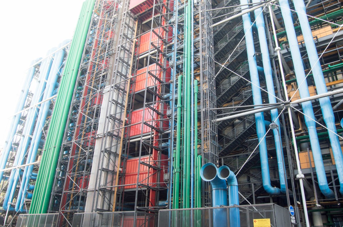 Colourful Centre de Pompidou, Paris, France