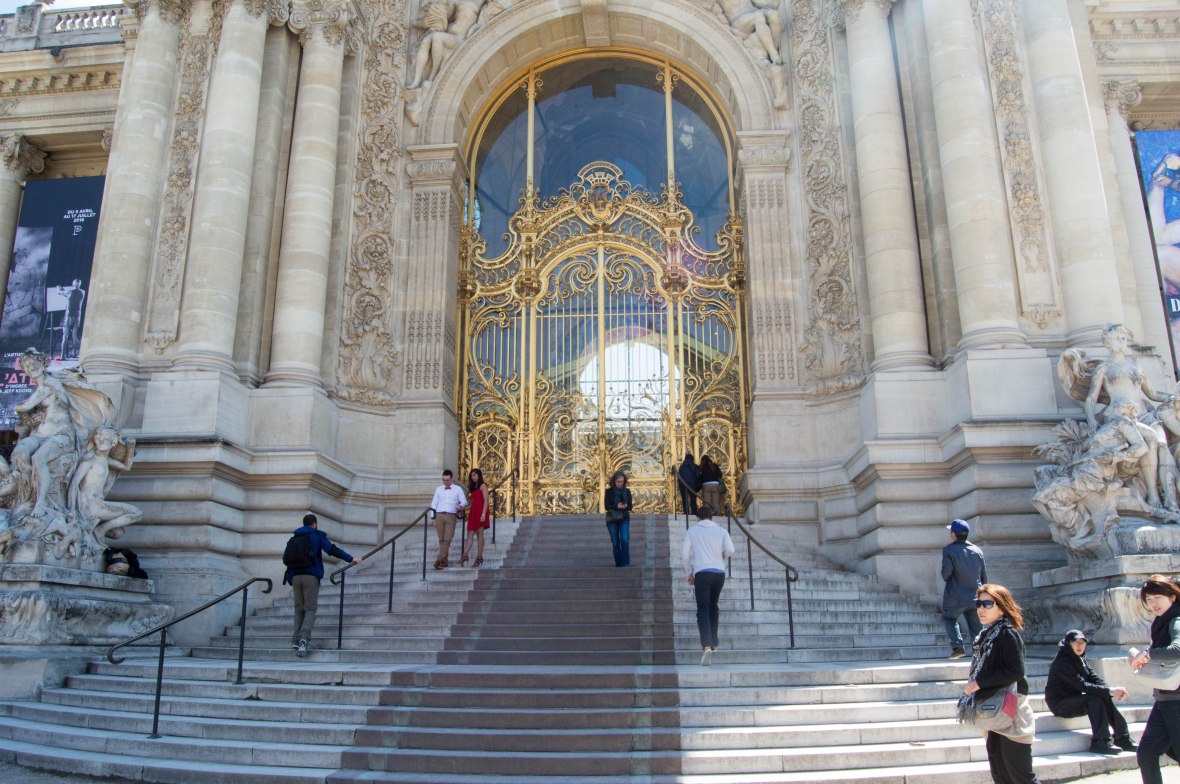 golden doors, petit palais, paris, france