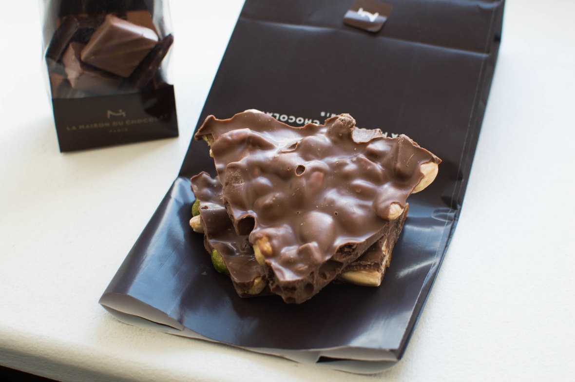 Nutty Chocolate Slab From La Maison Du Chocolat, Paris, France