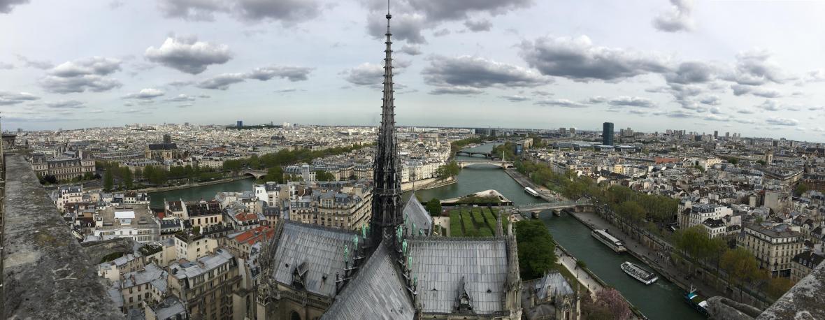 Panoramic View From Notre Dame, Paris, France