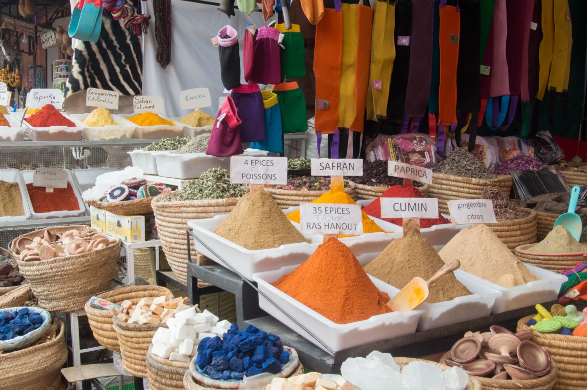 Piles Of Spices, Souk, Morocco, Marrakech