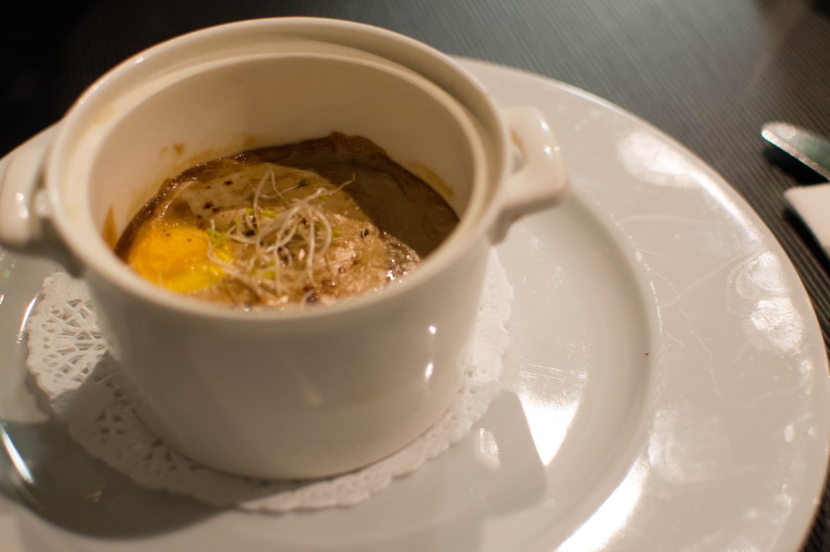 Shirred Eggs In Mushroom Sauce, Les Enfants Terribles, Paris, France