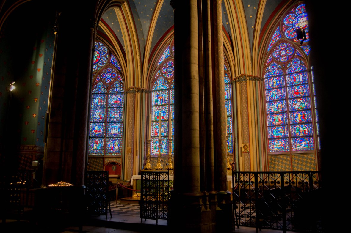 Stain Glass Windows, Notre Dame, Paris, France