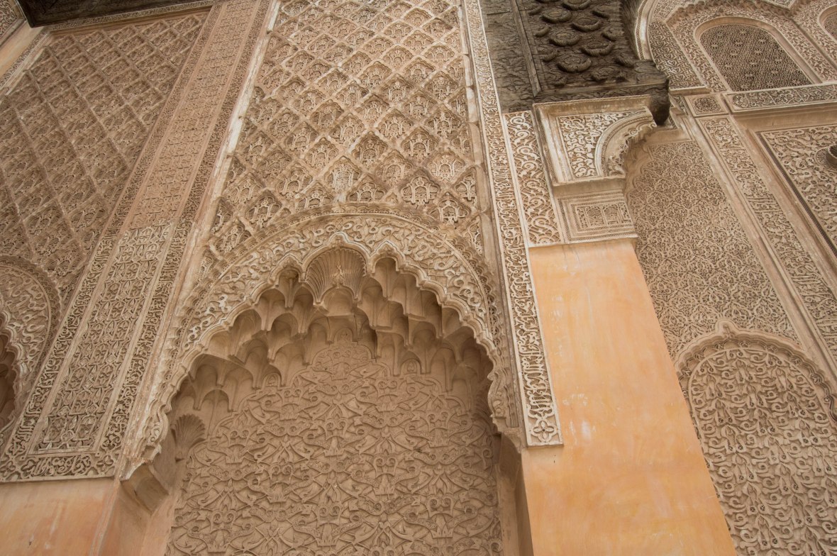 Stonework, Ben Youssef Madrasa, Marrakech, Morocco