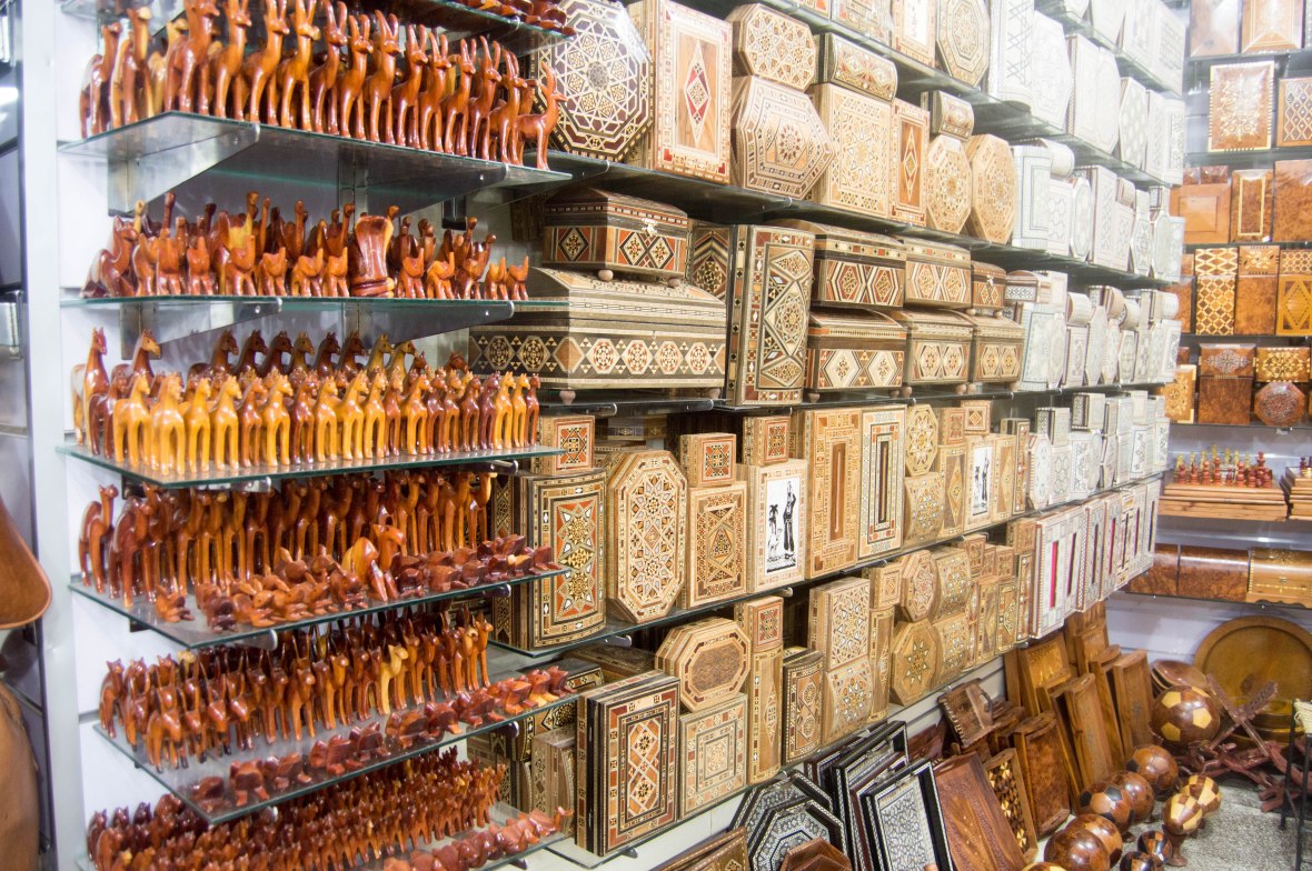 Wooden Animals And Boxes, Souks, Marrakech, Morocco