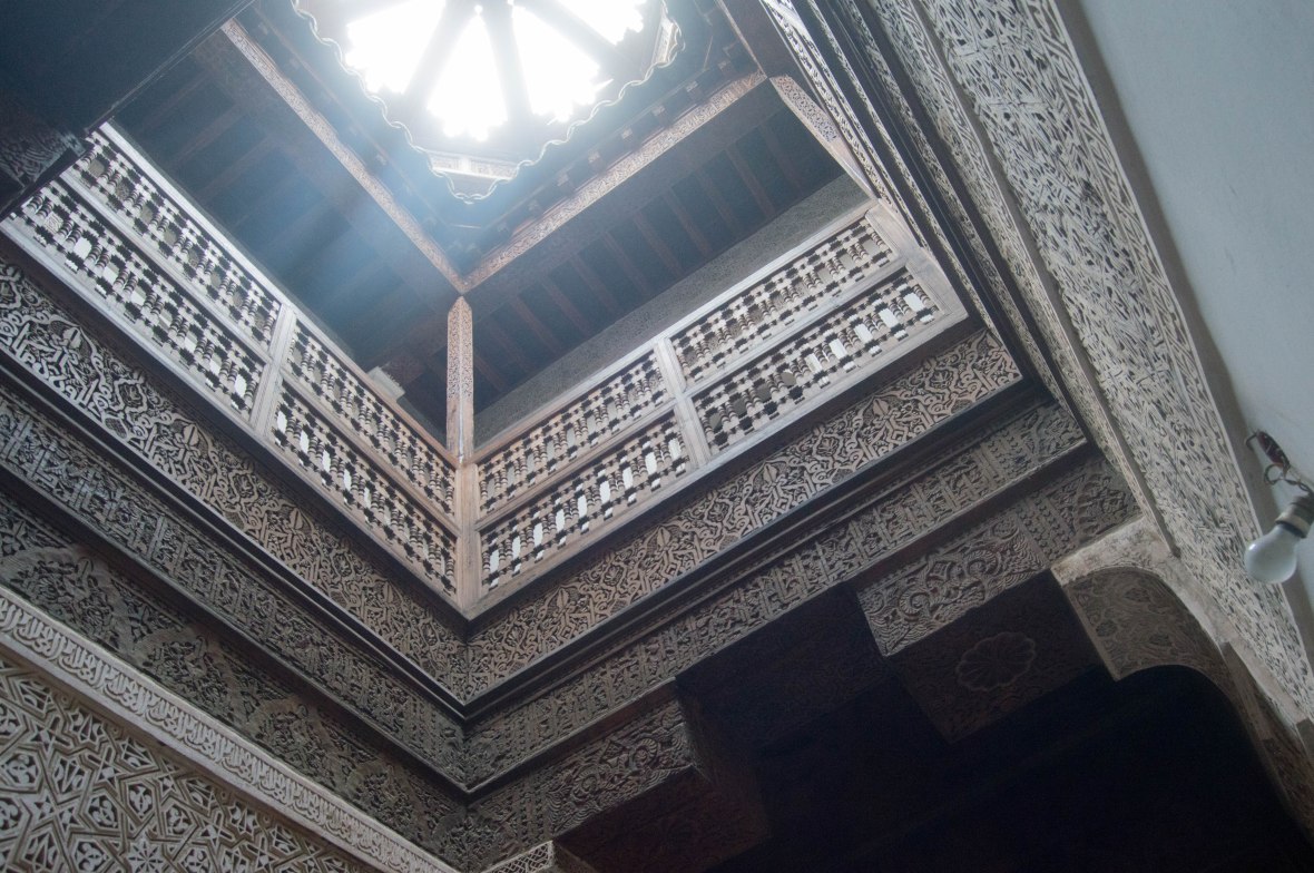 Woodwork Balconies, Ben Youssef Madrasa, Marrakech, Morocco