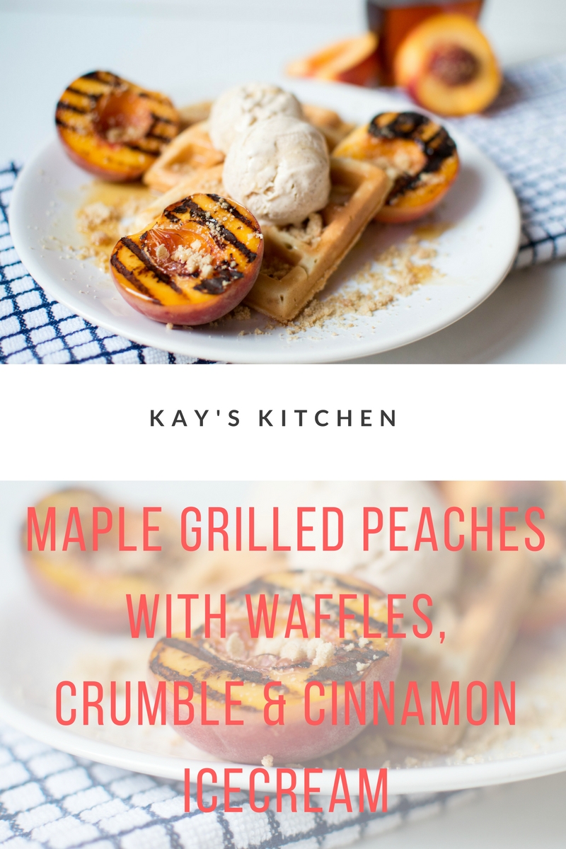 Maple Grilled Peaches With Waffles, Crumble & Cinnamon Icecream.jpg