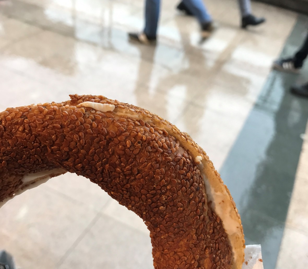 simit-with-cream-cheese-istanbul-turkey