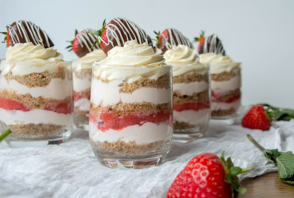 Individual Strawberry Cheesecake Trifles - Kay's Kitchen