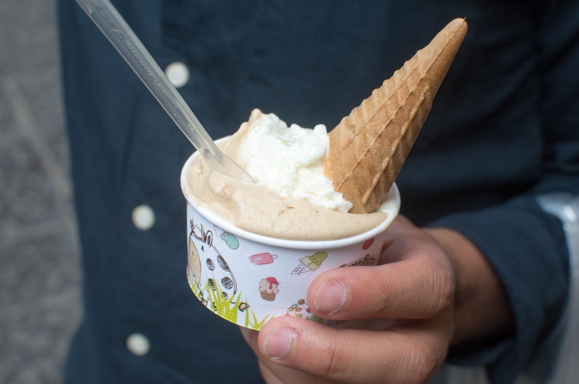 Hazelnut And Almond Gelato, Gay-Odin, Naples, Italy