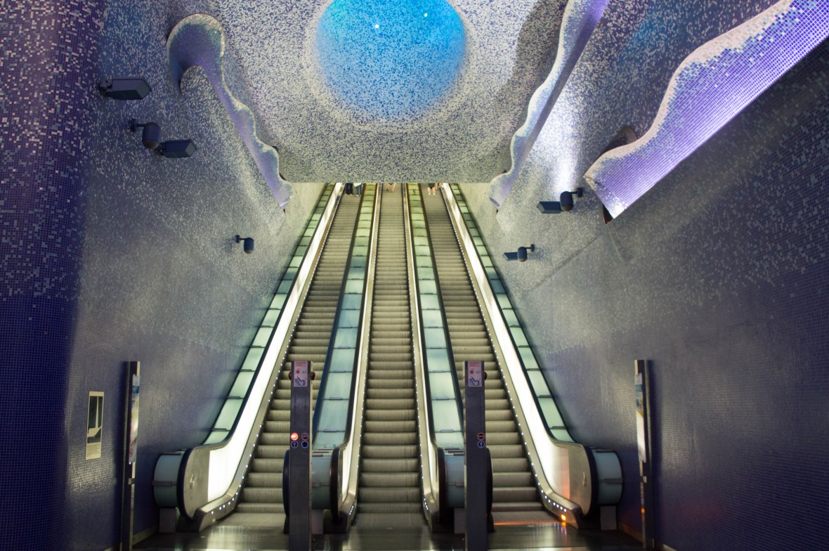 Toledo Station, Escalators, Naples, Italy